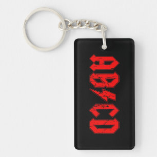 Porte-clefs ABCD rock musique drôle symbole faux acdc blague é