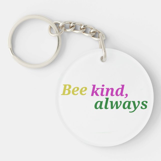 Porte-clefs Abee Kind Always - Keychai Motivationnel Minimalis (Devant)