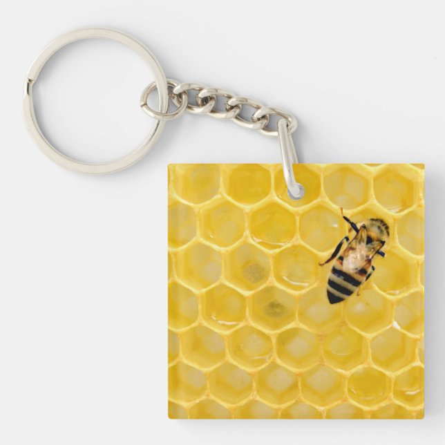 Porte-clefs abeille et nid d'abeille (Devant)