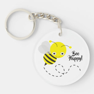Porte-clefs Abeille Jaune, Soyez Heureux De Dire