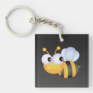 Porte-clefs Abeille mignonne ; Lisse