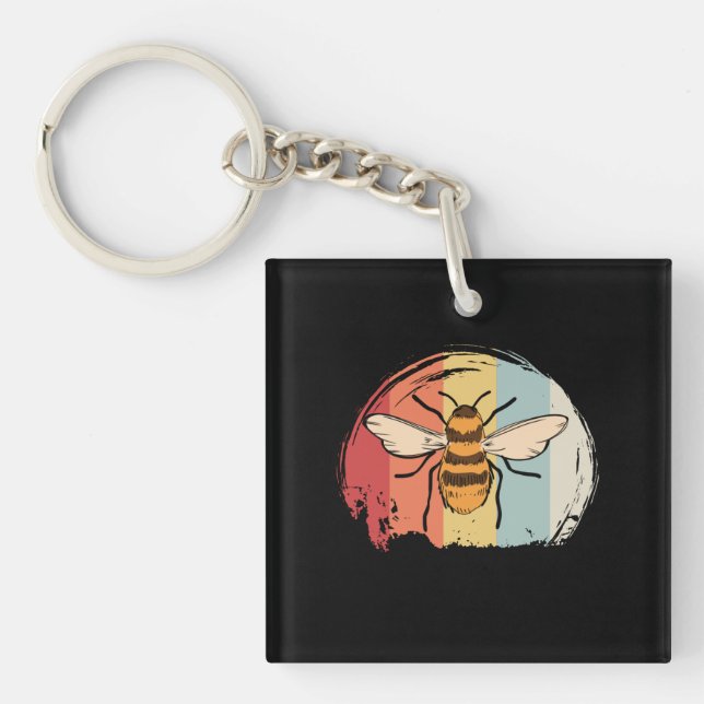 Porte-clefs Abeille vintage (Devant)