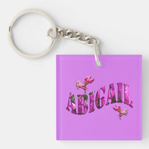 Porte-clefs Abigail, Nom Des Filles Logo Fabriqué À Partir De 