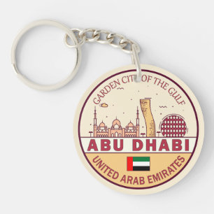 Porte-clefs Abou Dhabi Émirats arabes unis Emblem Skyline