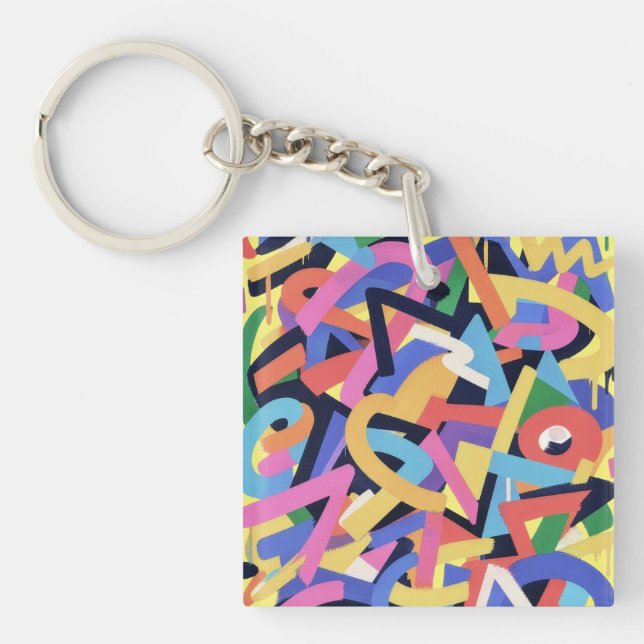 Porte-clefs Abstract Riot (Devant)