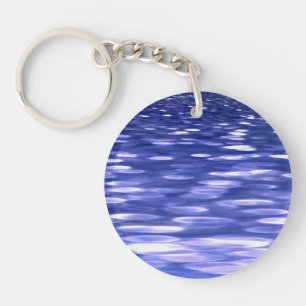 Porte-clefs Abstrait #3 : Bleu shimmer