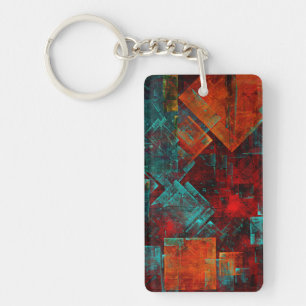 Porte-clefs Abstrait Cool coloré moderne Motif artistique