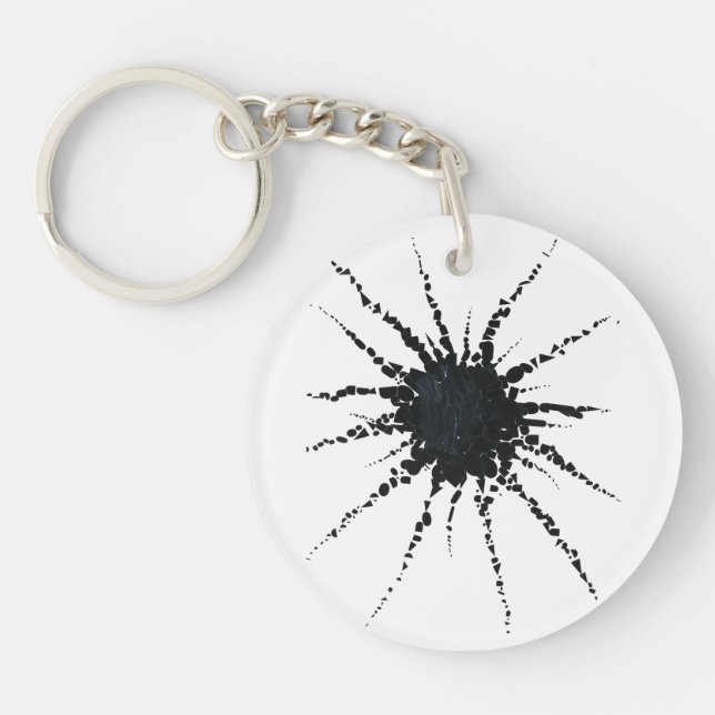 Porte-clefs Abstrait dans les formes de bande et de lettres 3 (Devant)