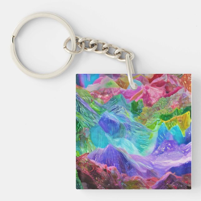 Porte-clefs Abstrait de Crystal Mountain (Devant)