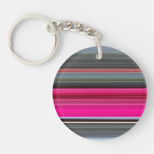 Porte-clefs Abstrait n° 1 : Cerise et gris