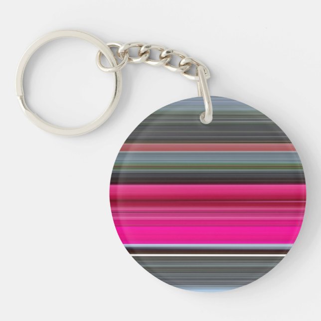 Porte-clefs Abstrait n° 1 : Cerise et gris (Devant)