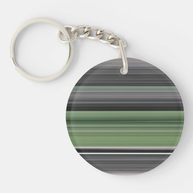 Porte-clefs Abstrait n° 1 : vert olive et gris (Devant)