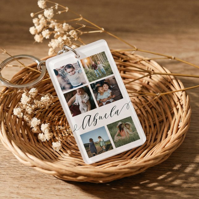 Porte-clefs Abuela Gift for Grandma Photo Collage Keepsake (Abuela Gift for Grandma Photo Collage Keepsake Keychain)