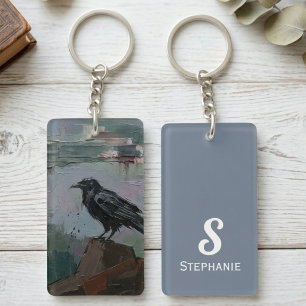 Porte-clefs Academia Sombre Corbeau Corneille Style Gothique