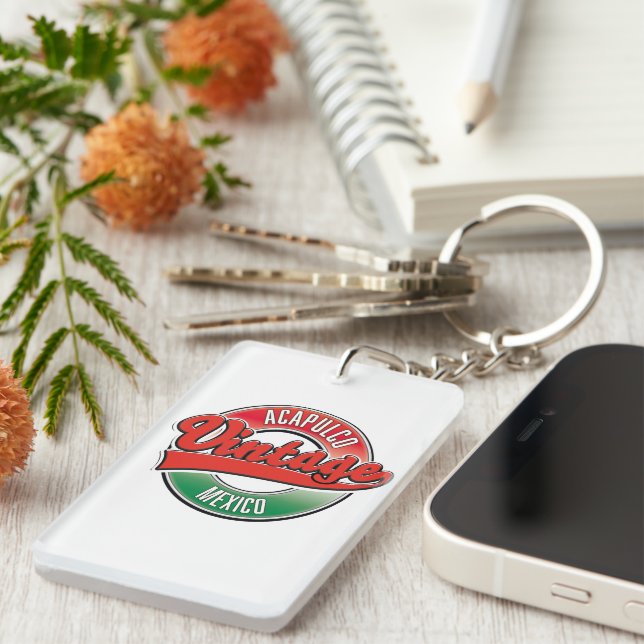Porte-clefs Acapulco Mexique logo vintage (Devant droit)