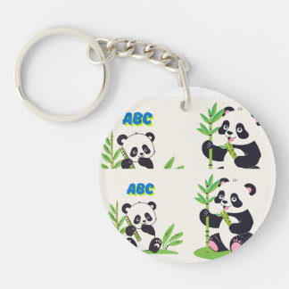 Porte-clefs Accessoire d'ours noir et blanc Kawaii