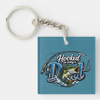 Porte-clefs Accro à être papa - Drôle de pêche pour la fête de
