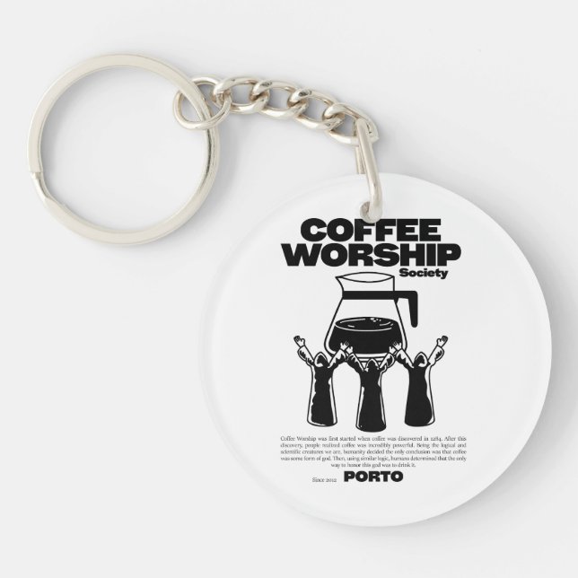 Porte-clefs Accro au café (Devant)