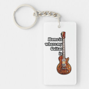Porte-clefs Accueil est où se trouve ma guitare. Guitare vinta