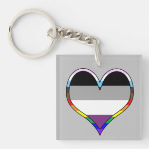 Porte-clefs Ace Pride Heart Keychain