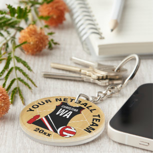 Porte-clefs Acrylique Netball Personnalisable