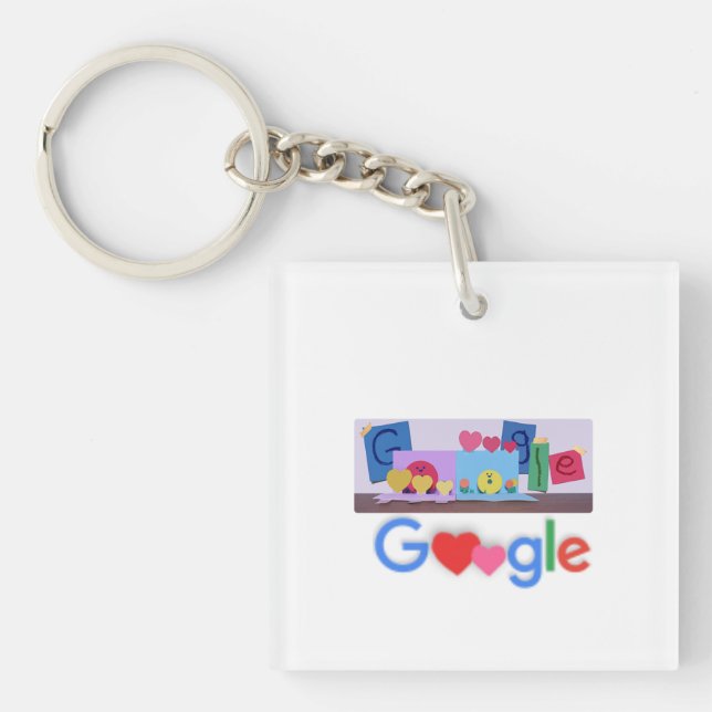 Porte-clefs Acrylique Porte - clé 2023 nouveau design google p (Devant)