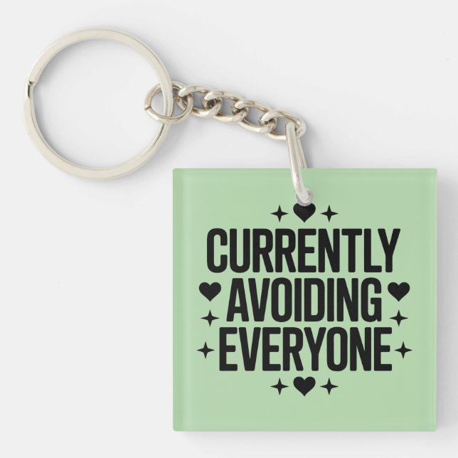 Porte-clefs Actuellement d'évitement de tout le monde Concepti (Devant)