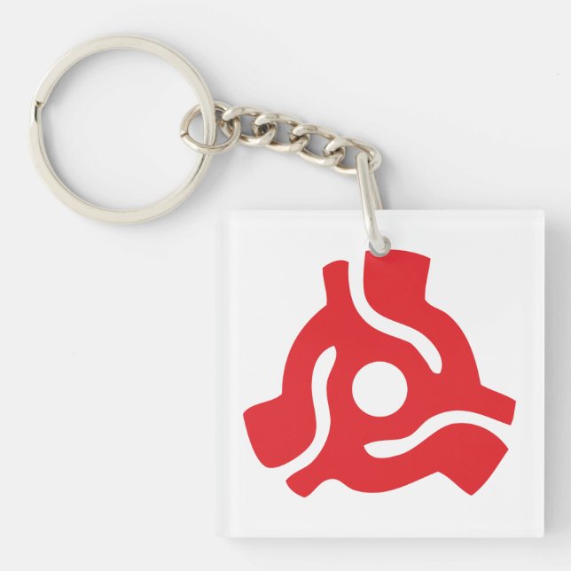 Porte-clefs Adaptateur vinyle de 7 pouces 45 tr/min insérez l' (Devant)