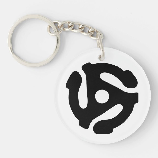 Porte-clefs Adaptateur vinyle de 7 pouces 45 tr/min insérez l' (Devant)