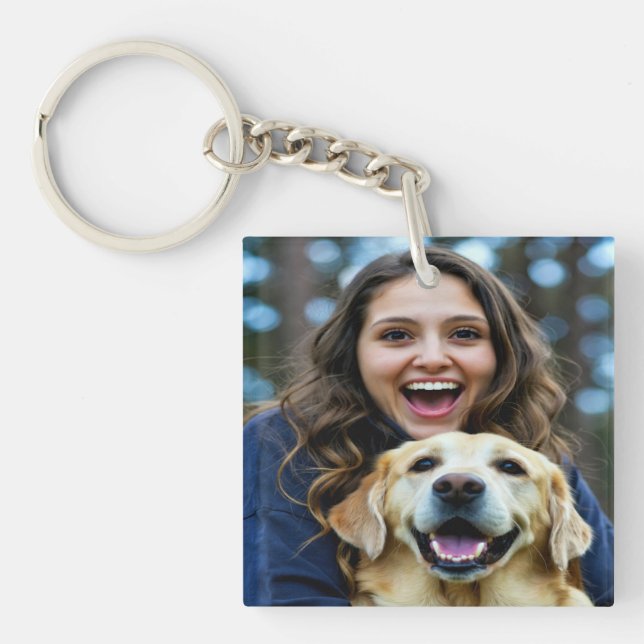 Porte-clefs Add Labrador Retriever Photo Personalize (Devant)