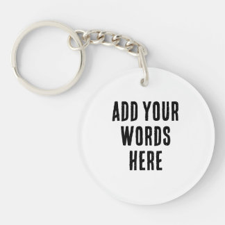 Porte-clefs Add Your Words Here Custom Customized Personalized