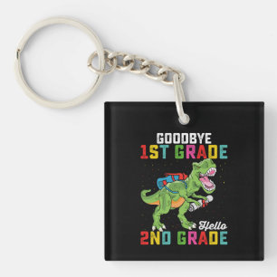 Porte-clefs Adieu 1ère année Bonjour 2e année T Rex Dinosaur