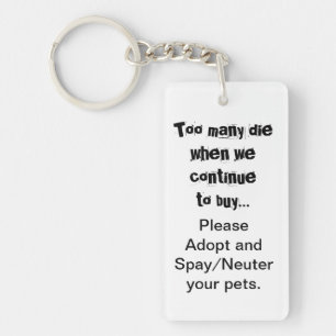 Porte-clefs Adopter Spay Neuter Porte - clé de devis