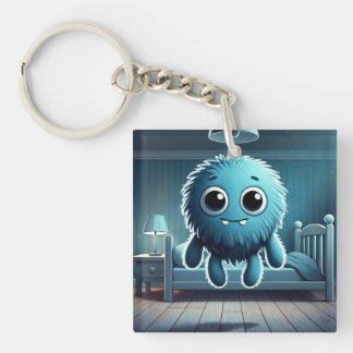Porte-clefs Adorable Blue Fluffy