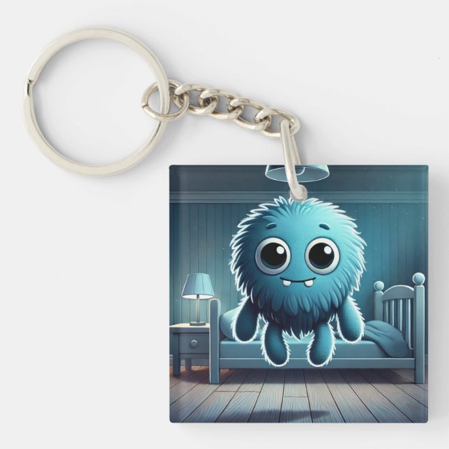Porte-clefs Adorable Blue Fluffy (Devant)