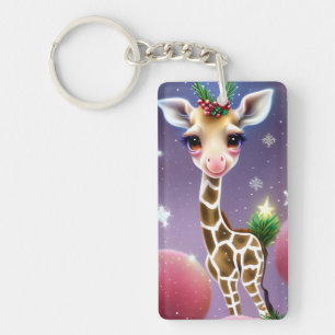 Porte-clefs Adorable Imaginaire bébé Giraffe avec Holly