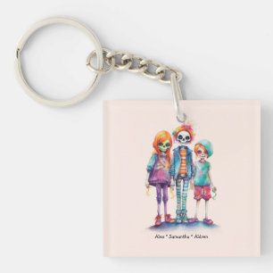 Porte-clefs Adorable Pastel Zombie Trio - Joli Halloween