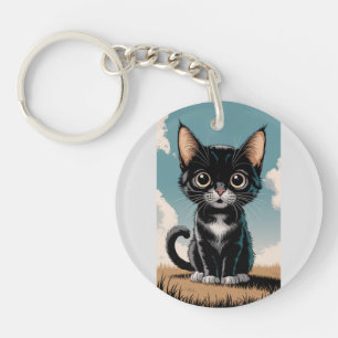 Porte-clefs Adorable Porte - clé de chat noir