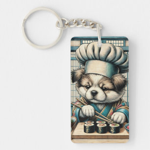 Porte-clefs Adorable Sushi Chef Chiot