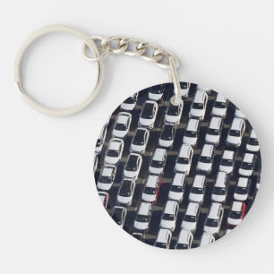 Porte-clefs Aérien au-dessus du lot de voitures
