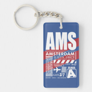 Porte-clefs Aéroport d'Amsterdam AMS