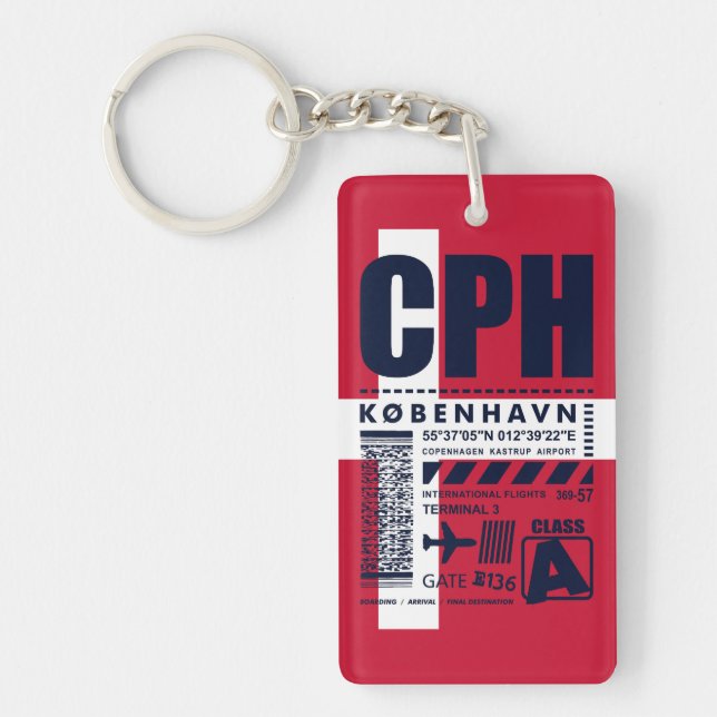 Porte-clefs Aéroport de Copenhague CPH (Devant)