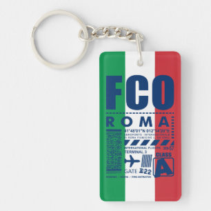 Porte-clefs Aéroport FCO Rome,