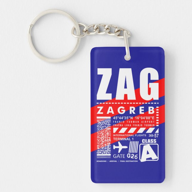 Porte-clefs Aéroport ZAG Zagreb (Devant)