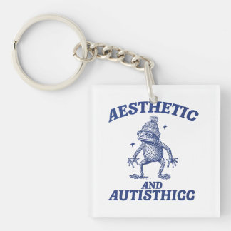 Porte-clefs Aesthetic and Autisthicc Frog Illustration