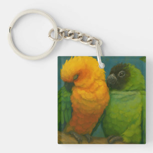 Porte-clefs Affection tropicale - Perroquets dans la lumière f