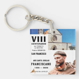 Porte-clefs Affiche brillante de Saint François d'Assise