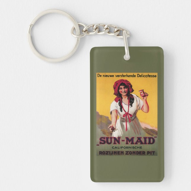 Porte-clefs Affiche de raisin sec de la Californie de (Devant)