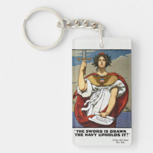 Porte-clefs Affiche de recrutement vintage de la marine de la