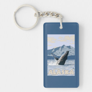 Porte-clefs Affiche de Vintage voyage de baleine